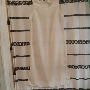 Roaman's Classic Cream Mini Dress